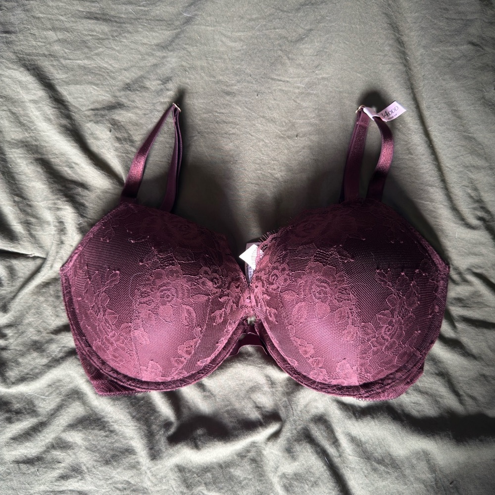 Victoria's Secret burgundy Lace Bra